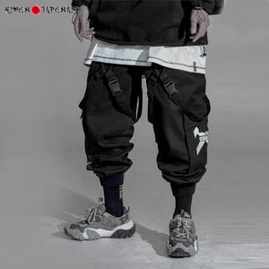 Detachable Multi-Pocket Cargo Pants Men Harajuku Hip Hop Streetwear Joggers Man Elastic Waist Sweatpants Techwear - Kimono Japonais