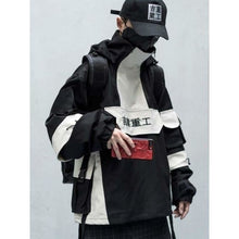 Charger l&#39;image dans la galerie, Double Breasted Pockets Turn-Down Collar Anorak Cargo Jacket for Men - Kimono Japonais
