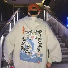 Charger l&#39;image dans la galerie, Hoodie Fishing cat Pull Hoodies Mangas Kimonojaponais 
