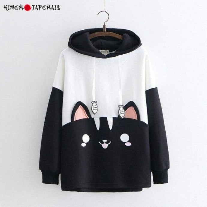 Hoodie Kawaii CAT - Kimono Japonais