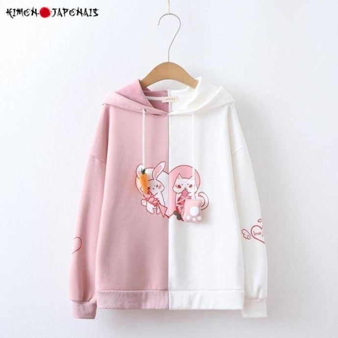 Hoodie Kawaii lapin carotte - Kimono Japonais