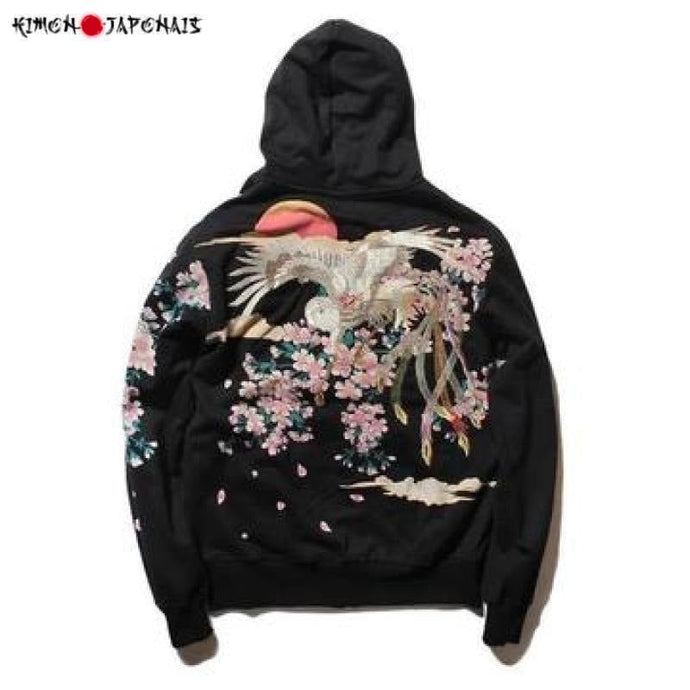 Hoodie Phoenix Floral - Kimono Japonais