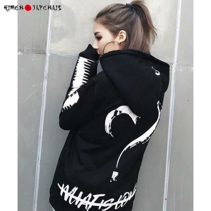 Hoodie What is love - Kimono Japonais
