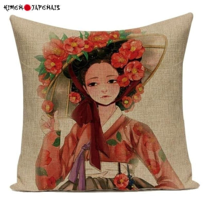 Housse de coussin impression Japonaise Tsubasa - Kimono Japonais