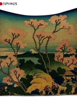 Housse de coussin japonais  Paysage Traditionnel