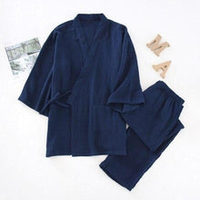 Charger l'image dans la galerie, Jinbei Douce nuit Pyjama Jinbei Femme Kimonojaponais Marine Homme M 
