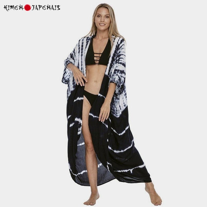 KIMONO D’ÉTÉ NOIR FUSAIN - Kimono Japonais