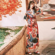 Charger l&#39;image dans la galerie, Kimono femme Satin MANGA - Kimono Japonais
