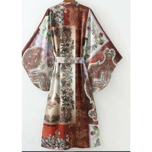 Charger l&#39;image dans la galerie, Kimono Femme Satin Safari - Kimono Japonais
