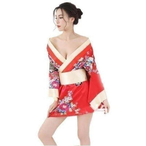 Kimono Femme Sexy ´´GEN´´ Kimono sexy Kimonojaponais Rouge 