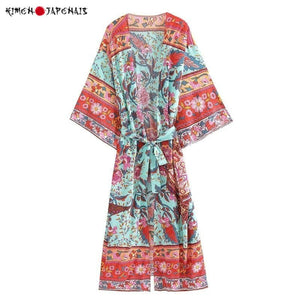 KIMONO FEMME VINTAGE BOHEME - Kimono Japonais