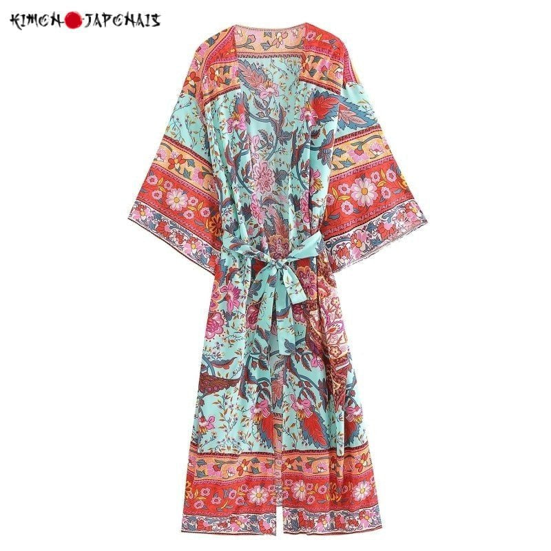 KIMONO FEMME VINTAGE BOHEME - Kimono Japonais