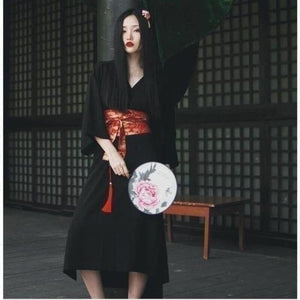 Kimono Femme Ýama Kimono Femme Kimonojaponais Noir 