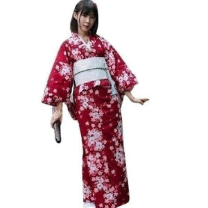 Kimono Traditionnel Nagako Kimono Femme Kimonojaponais Taille unique 