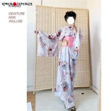 Charger l&#39;image dans la galerie, Kimono Traditionnel Tsubasa Kimono Femme Kimonojaponais Bleu 
