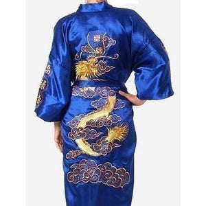 Kimono Yukata Dragon Kimonojaponais Bleu S 