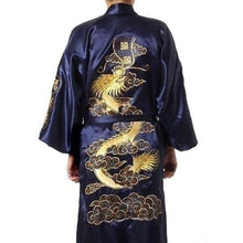 Charger l&#39;image dans la galerie, Kimono Yukata Dragon Kimonojaponais Bleu marine S 
