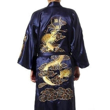 Charger l&#39;image dans la galerie, Kimono Yukata Tao Kimono Japonais Bleu marine XXL 
