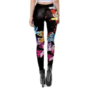 LEGGINGS KAWAII PONEY ARC-EN-CIEL - Kimono Japonais