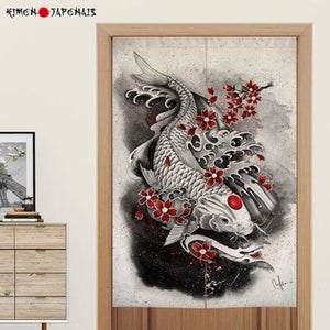 Noren japonais Carpe Sakura - Kimono Japonais