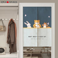 Noren Japonais en lin Nounours - Kimono Japonais