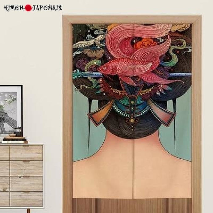 Noren japonais Geisha Sirène - Kimono Japonais
