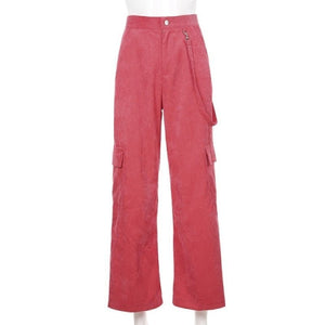 Pantalon Kawaii large en velours côtelé - Kimono Japonais