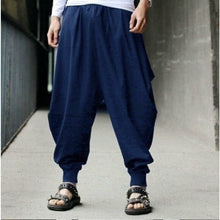 Charger l&#39;image dans la galerie, Pantalon Zheno Pantalon long Mixte Kimonojaponais Bleu nuit S 
