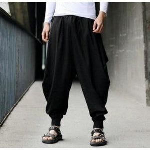 Pantalon Zheno Pantalon long Mixte Kimonojaponais Noir S 
