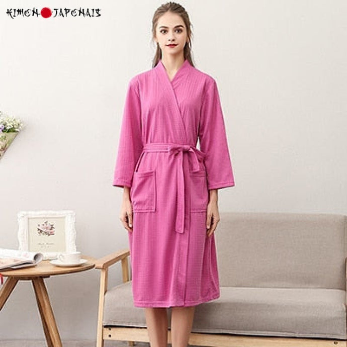 PEIGNOIR DE BAIN MAUVE - Kimono Japonais