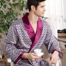 Charger l&#39;image dans la galerie, Peignoir Japonais Kento Pyjama Jinbei Homme Kimonojaponais Mauve L 
