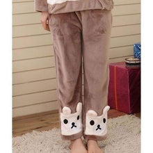Charger l&#39;image dans la galerie, Pyjama Japonais d´hiver Femme ´´Ours brun´´ Pyjama Jinbei Femme Kimonojaponais 
