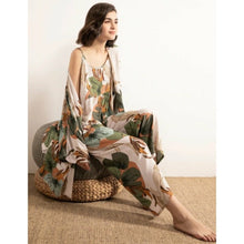 Charger l&#39;image dans la galerie, Pyjama Kimono Femme Satin Safari - Kimono Japonais

