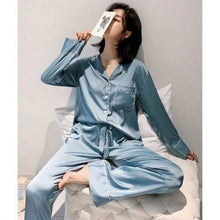 Charger l&#39;image dans la galerie, Pyjama Satin Pyjama Jinbei Femme Kimonojaponais 
