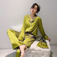 Charger l&#39;image dans la galerie, Pyjama Satin Pyjama Jinbei Femme Kimonojaponais 
