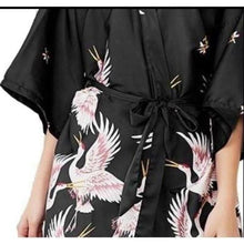 Charger l&#39;image dans la galerie, Robe Kimono Azusa Noir Kimono sexy Kimonojaponais 
