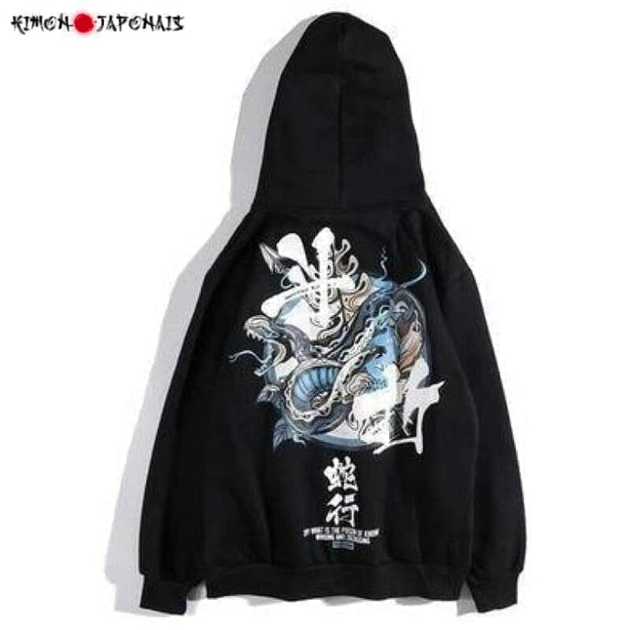 Sweat Cobra Zagging Pull Hoodies Mangas Kimonojaponais 