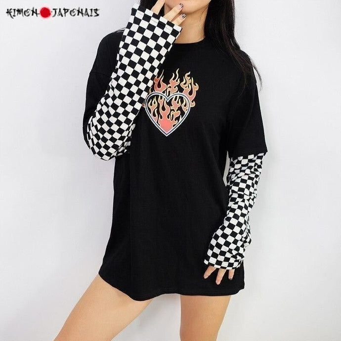 Sweat Coeur en Feu - Kimono Japonais