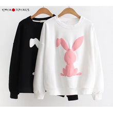 Charger l&#39;image dans la galerie, Sweat-Shirt Kawaii Lapin Blanc Harajuku Pull Hoodies Mangas
