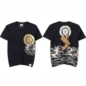 T-shirt Carpe et lune T-shirts Kimonojaponais 
