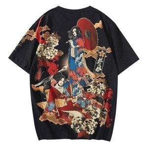T-shirt Gaisha avec ombrelle T-shirts Kimonojaponais 