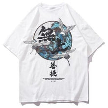 Charger l&#39;image dans la galerie, T-shirt Grues en mer T-shirts Kimonojaponais Blanc M 

