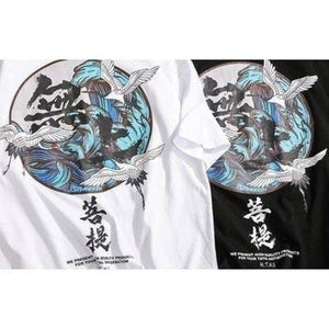 T-shirt Grues en mer T-shirts Kimonojaponais 