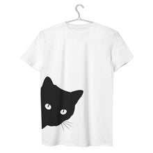 Charger l&#39;image dans la galerie, T-shirt Japonais Kawaii impression chat curieux HARAJAKU STYLE - Kimono Japonais
