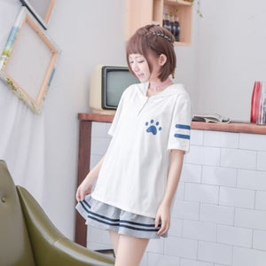 T-shirt Kawaii Japonais Chat mignon - Kimono Japonais