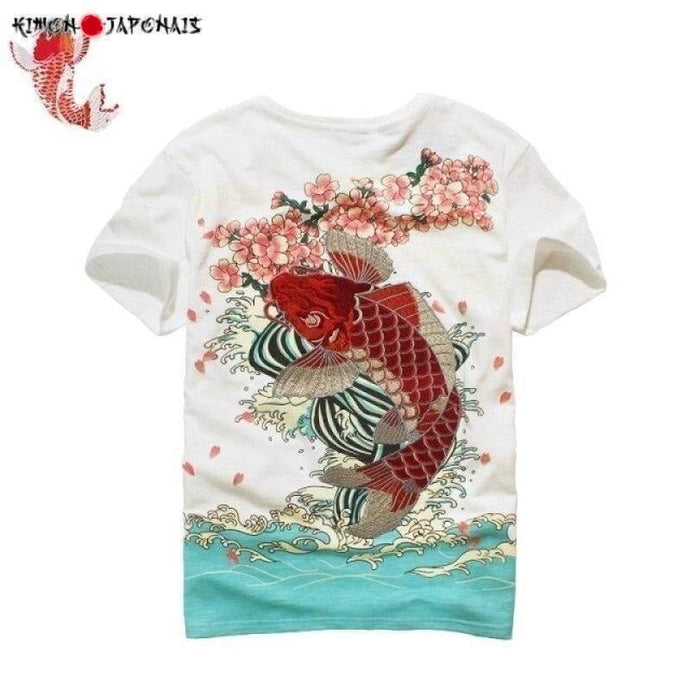 T-shirt koïs et chrysanthèmes - Kimono Japonais