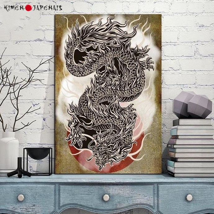 Tableau Japonais Force et Dragon - Kimono Japonais