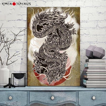 Charger l&#39;image dans la galerie, Tableau Japonais Force et Dragon - Kimono Japonais
