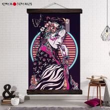 Charger l&#39;image dans la galerie, Tableau japonais Geisha gothique - Kimono Japonais
