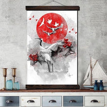 Charger l&#39;image dans la galerie, Tableau Japonais Grues au soleil Levant - Kimono Japonais
